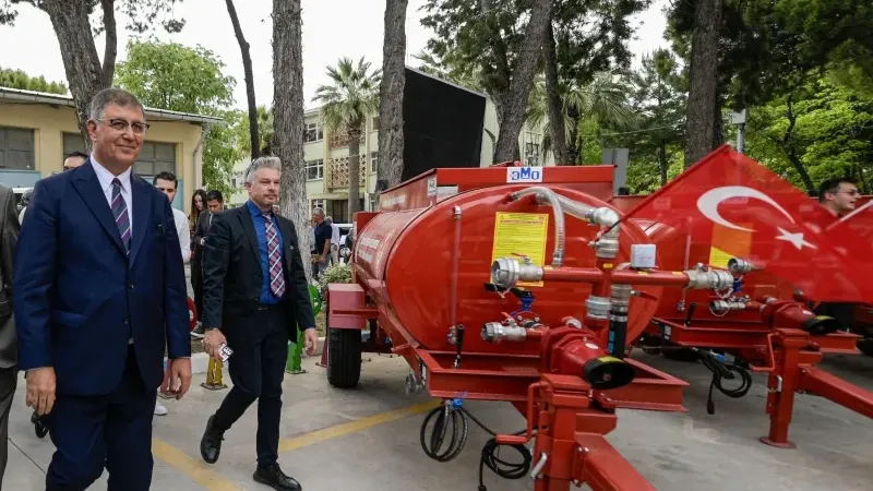 Köylere verilen yangın tankerleri ormanları kurtardı