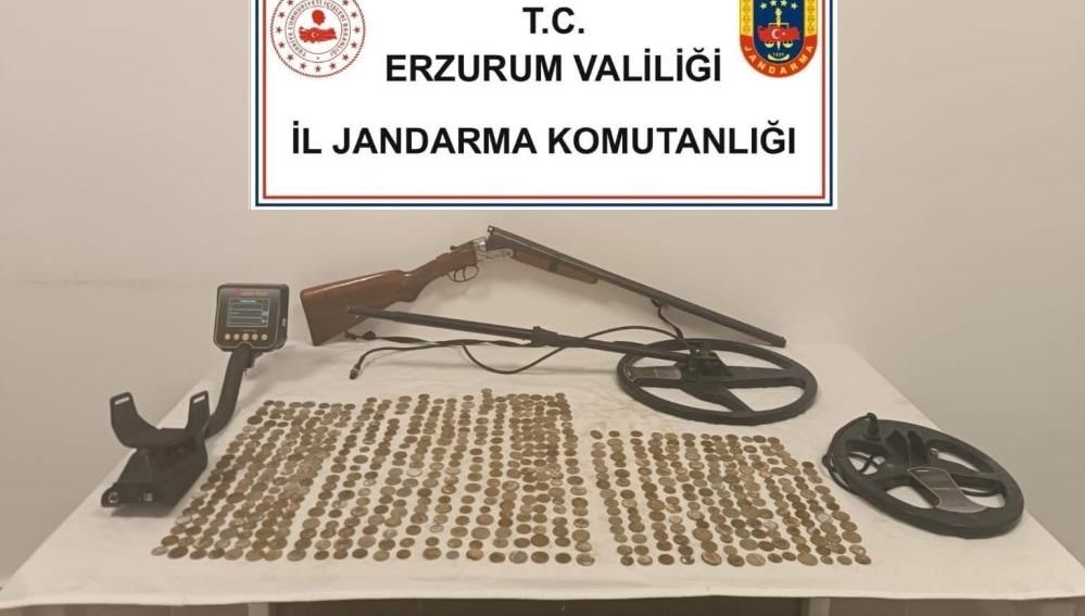 Erzurum'da 615 sikke ele geçirildi
